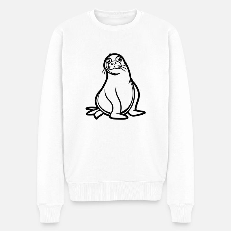 Bande dessinée du sceau - Pull Premium bio Homme - blanc