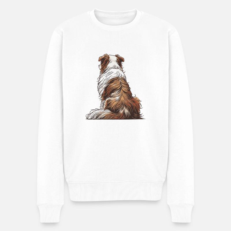 Old Doggy - Männer Premium Bio Pullover - Weiß
