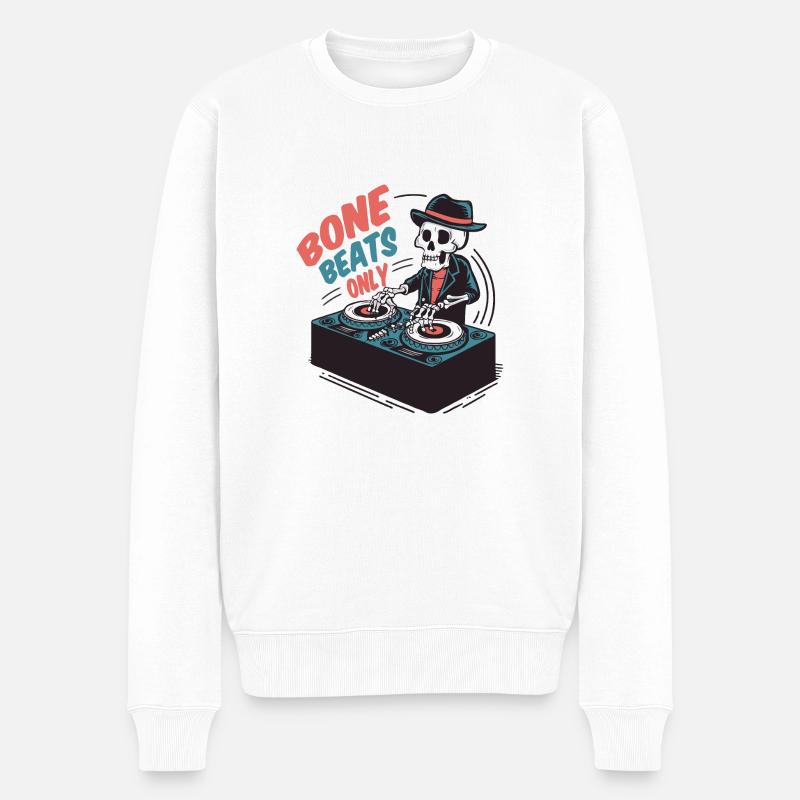 Nur Knochenschläge - Männer Premium Bio Pullover - Weiß