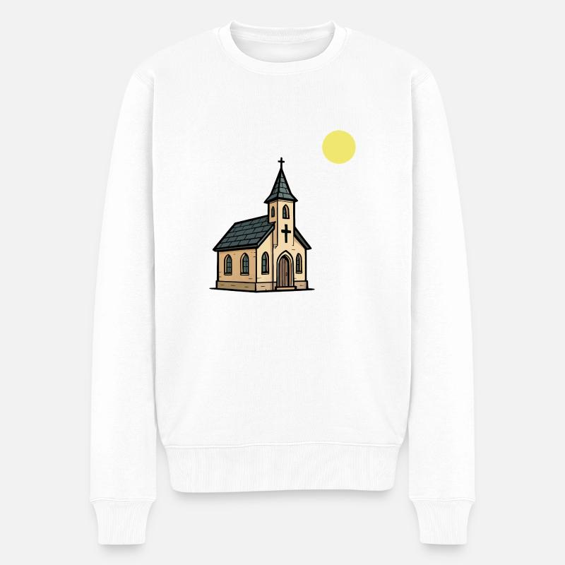 kirche - Männer Premium Bio Pullover - Weiß