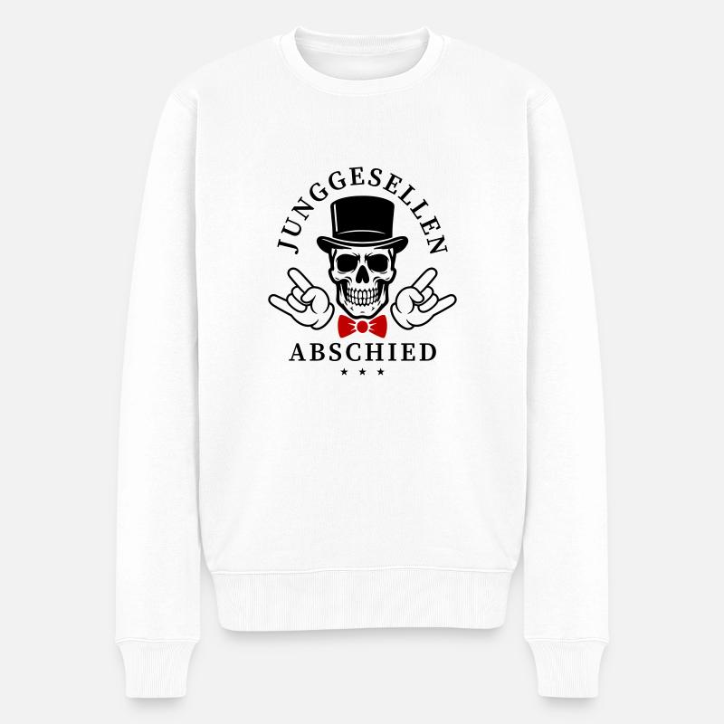 Junggesellenabschied Skull Jga - Männer Premium Bio Pullover - Weiß