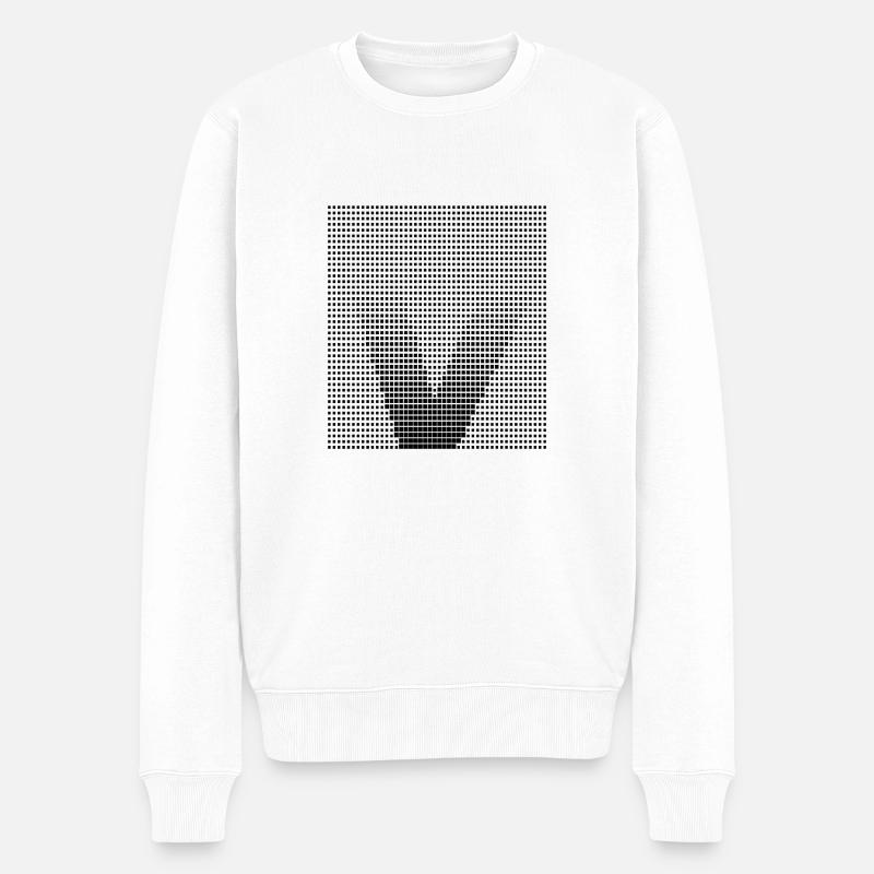 Buchstabe v - Männer Premium Bio Pullover - Weiß
