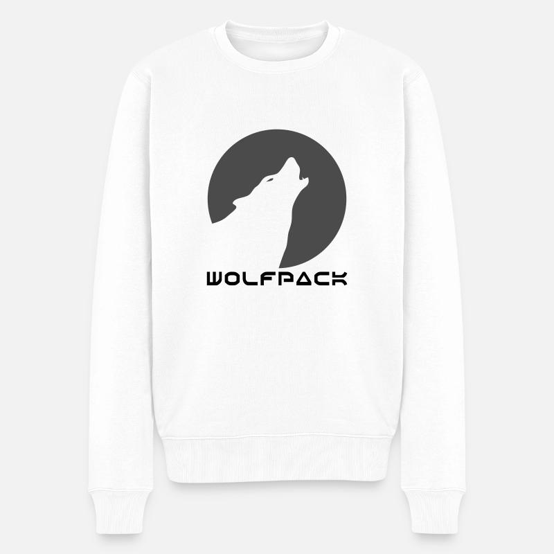 wolfpack_1 - Pull Premium bio Homme - blanc