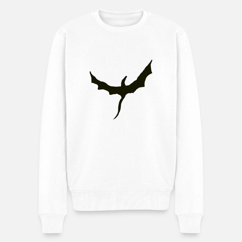 Drago the Dragon - Männer Premium Bio Pullover - Weiß