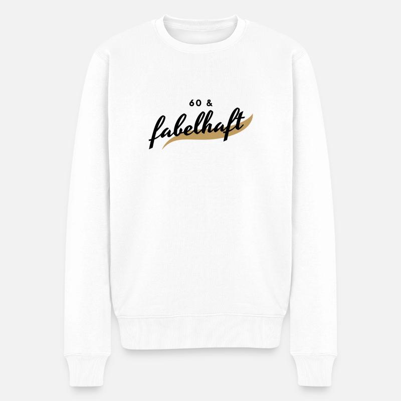 60 und fabelhaft - Männer Premium Bio Pullover - Weiß