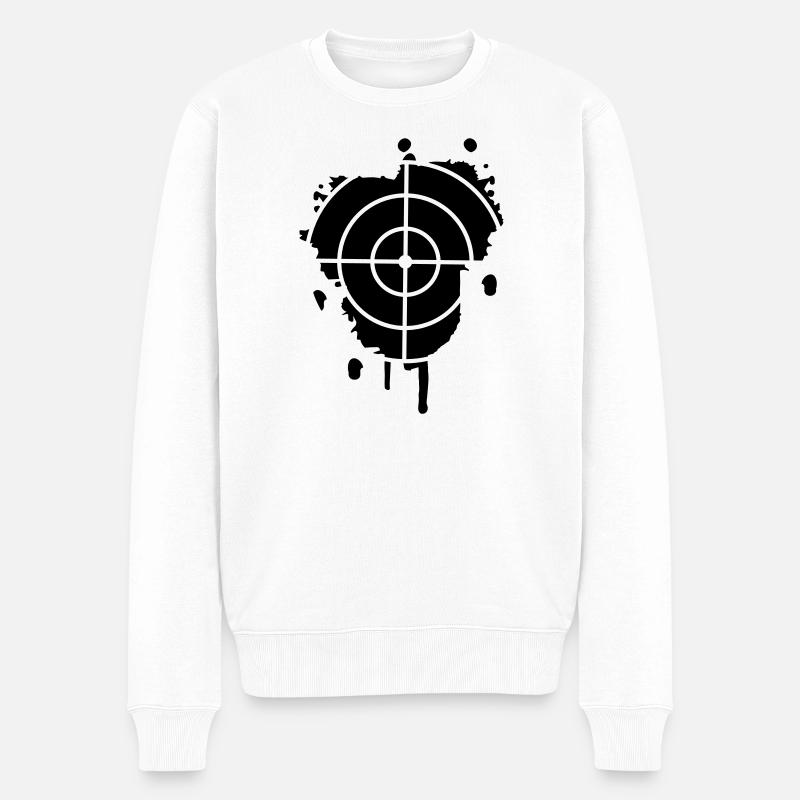 Une cible comme un graffiti - Pull Premium bio Homme - blanc