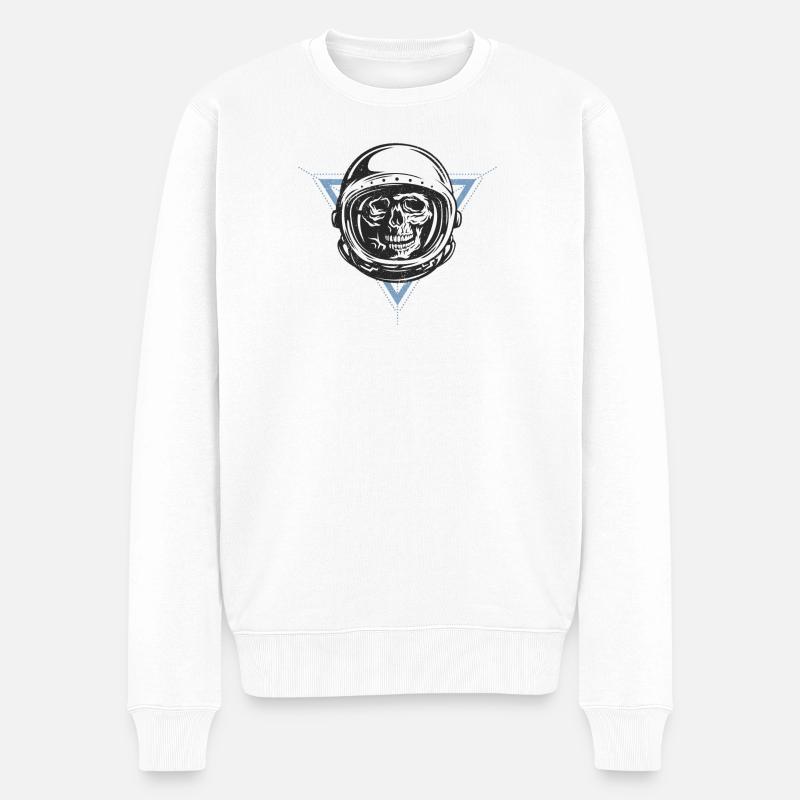 Spacemonkey - Männer Premium Bio Pullover - Weiß