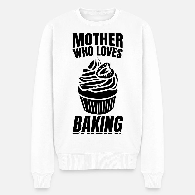 Bäckerin Mutter - Männer Premium Bio Pullover - Weiß