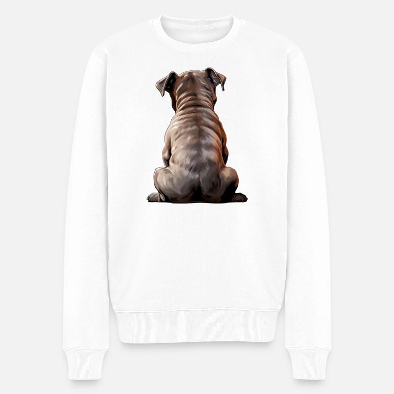 Staffordshire Bullterrier - Männer Premium Bio Pullover - Weiß