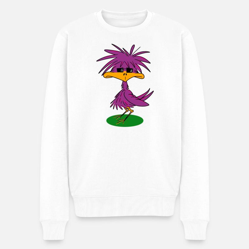 Oiseau funky - Pull Premium bio Homme - blanc