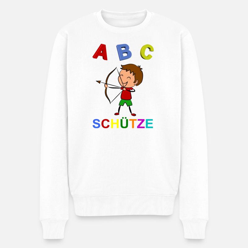 Kind Einschulung - Männer Premium Bio Pullover - Weiß