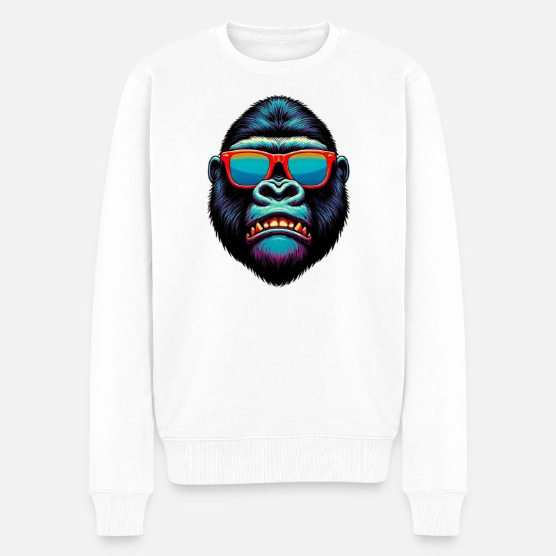 Gorille - Pull Premium bio Homme - blanc