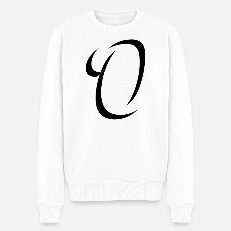 Letter O, Name, der Buchstabe O - Männer Premium Bio Pullover - Weiß
