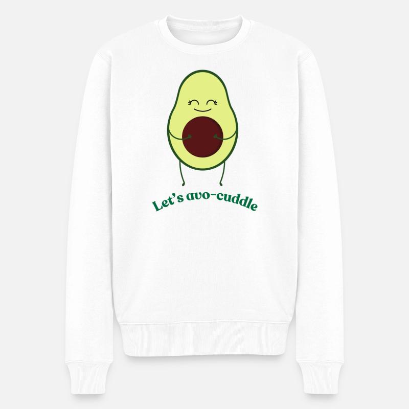 Lets-avo-cuddle - Männer Premium Bio Pullover - Weiß