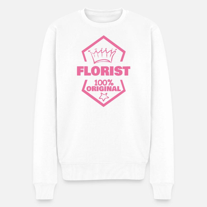 Travail Fleuriste - Pull Premium bio Homme - blanc