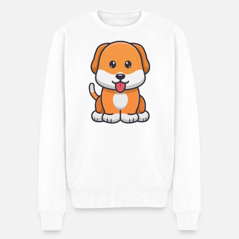Chien mignon - Pull Premium bio Homme - blanc
