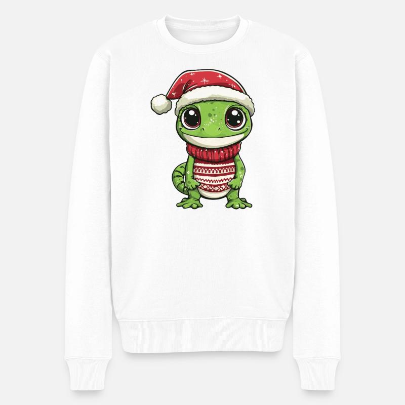 Noël de Noël Lizard - Pull Premium bio Homme - blanc
