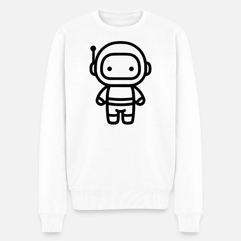 Astronaut - Männer Premium Bio Pullover - Weiß