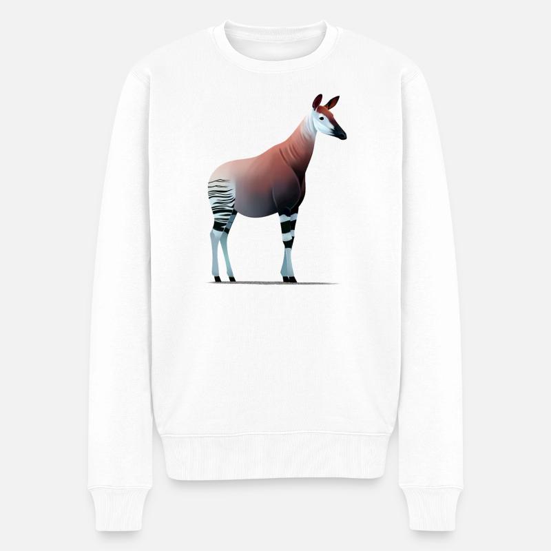 Okapi - Økologisk premium-sweatshirt til mænd - hvid