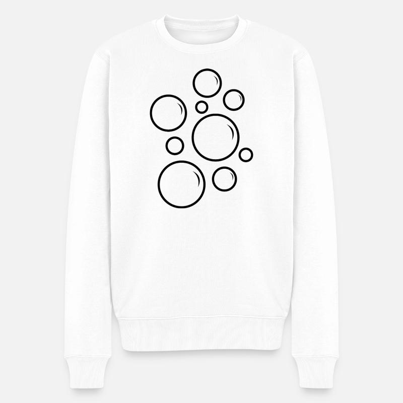 Blase - Männer Premium Bio Pullover - Weiß