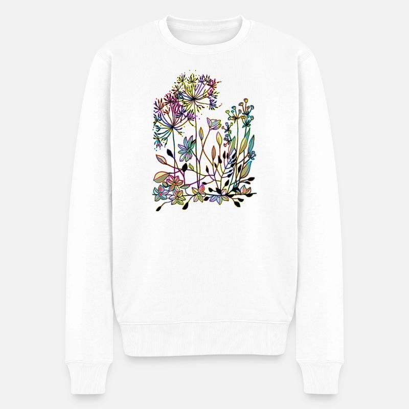 Fleur - Pull Premium bio Homme - blanc