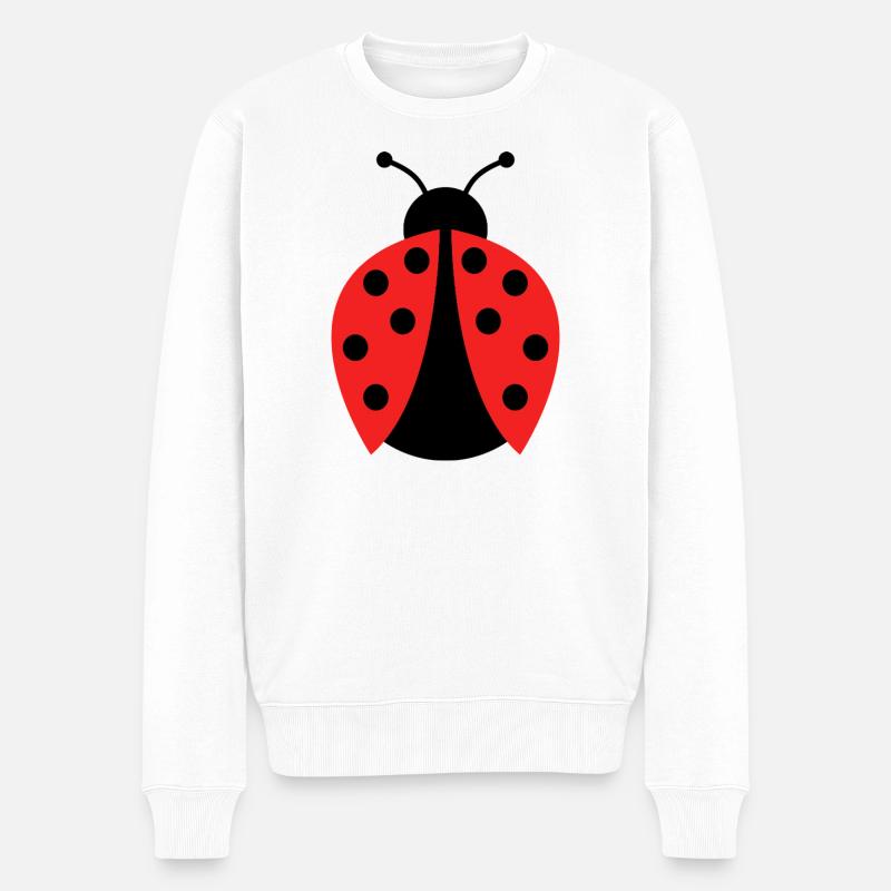 Marienkäfer - Männer Premium Bio Pullover - Weiß