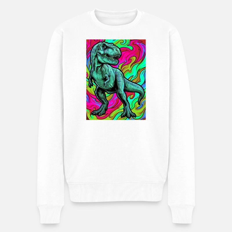 dinosaure - Pull Premium bio Homme - blanc