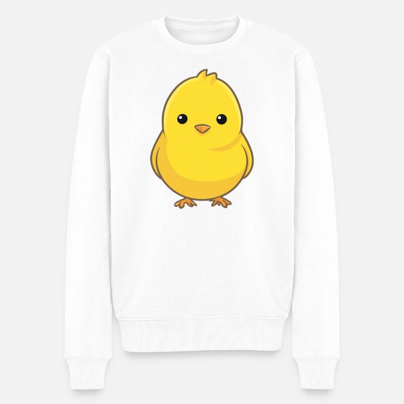 Poussin mignon style enfant charmant - Pull Premium bio Homme - blanc