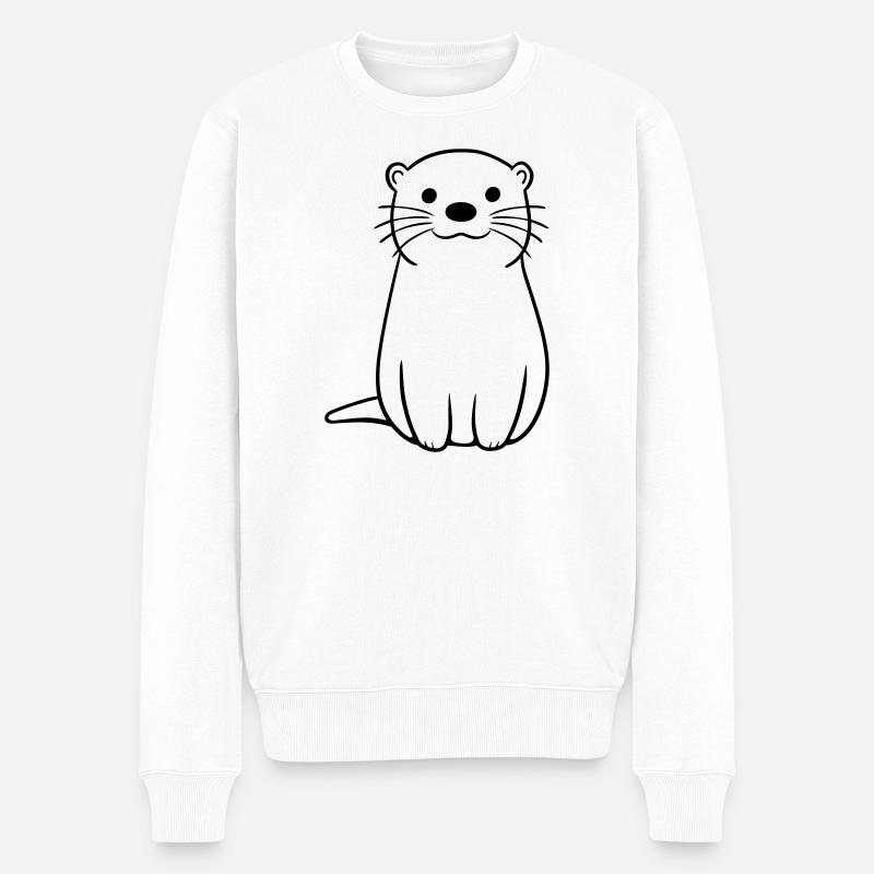 loutre - Pull Premium bio Homme - blanc