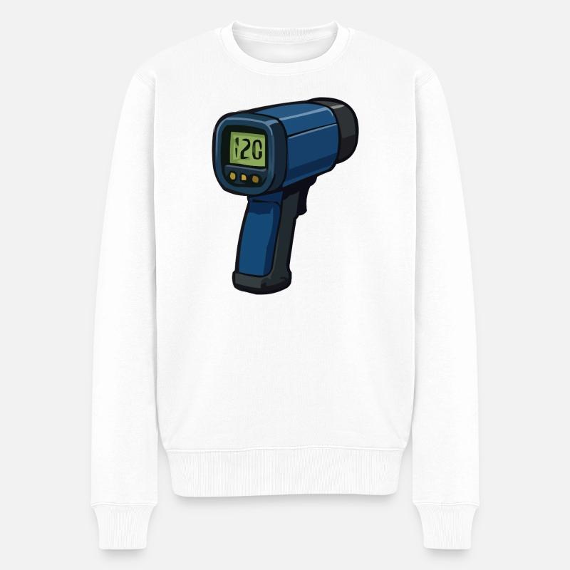 alkoholtester - Männer Premium Bio Pullover - Weiß