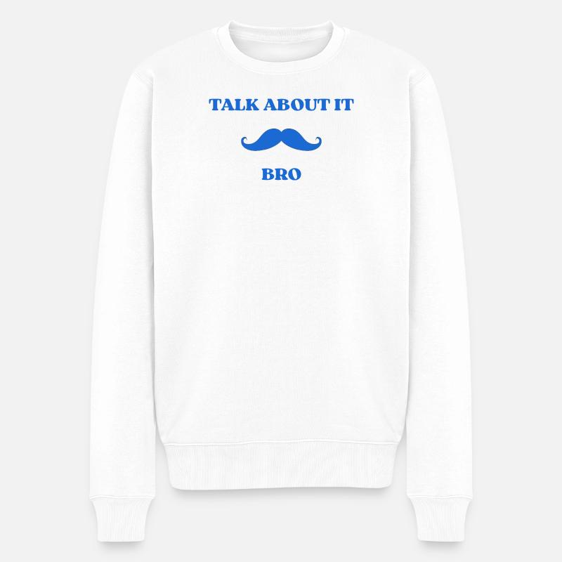 TALK_ABOUT_IT - Pull Premium bio Homme - blanc