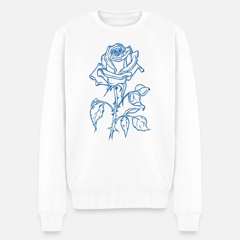 Rose Bleue - Pull Premium bio Homme - blanc