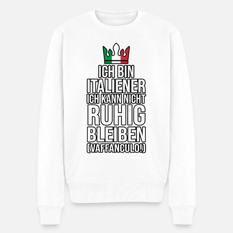 Italie Vaffanculo italien - Pull Premium bio Homme - blanc