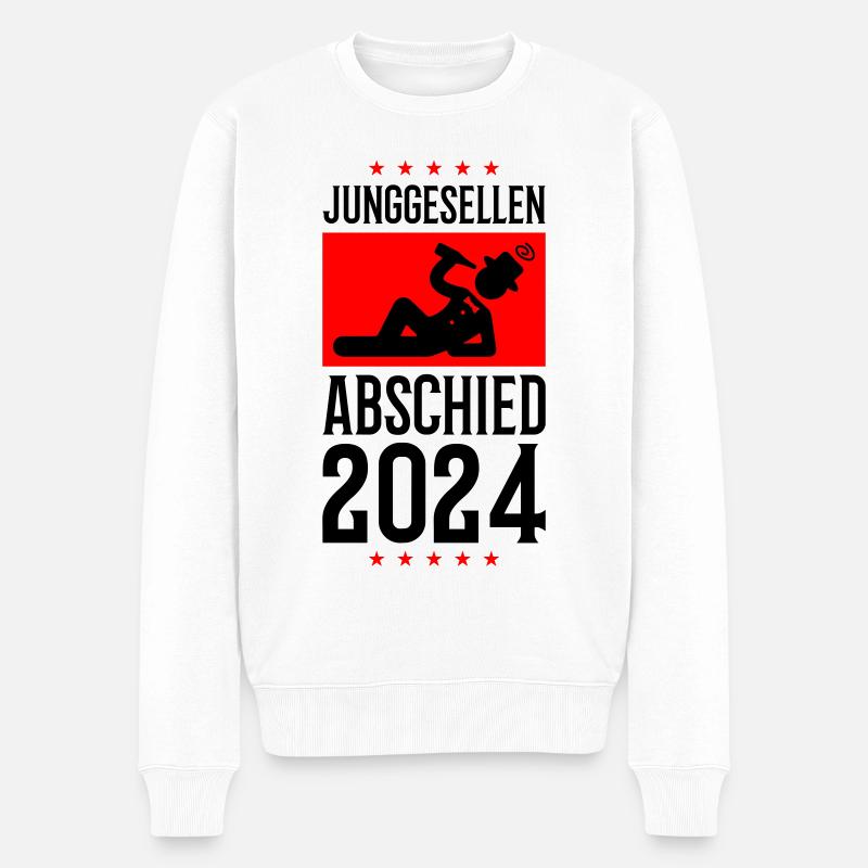 Junggesellenabschied 2024 - Männer Premium Bio Pullover - Weiß