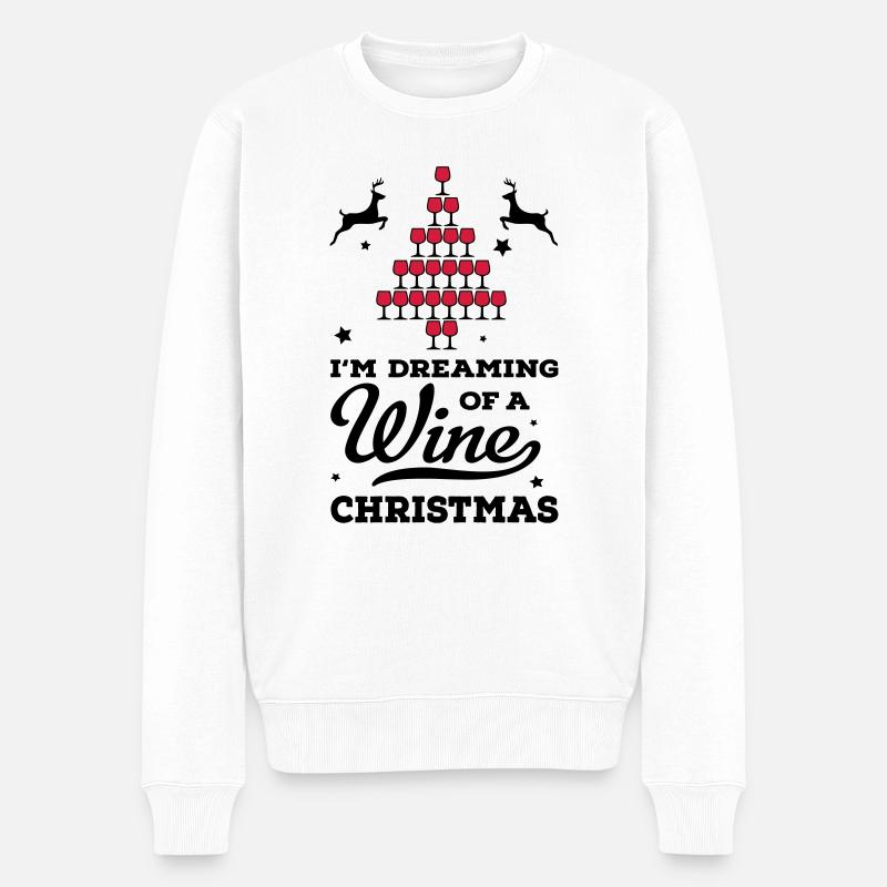 Weihnachten - Männer Premium Bio Pullover - Weiß