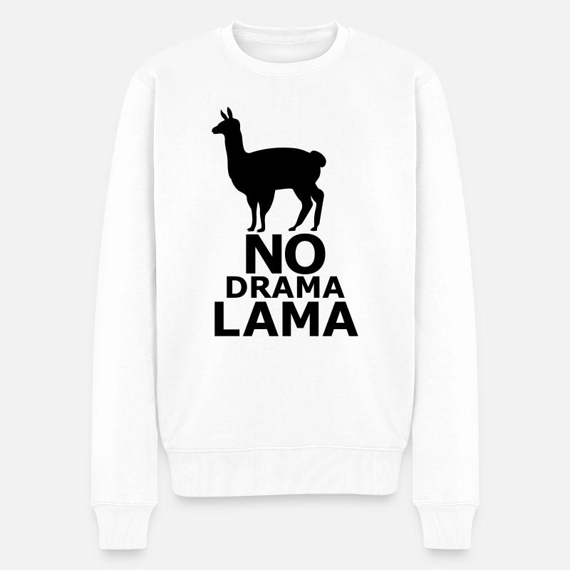 lama - Pull Premium bio Homme - blanc