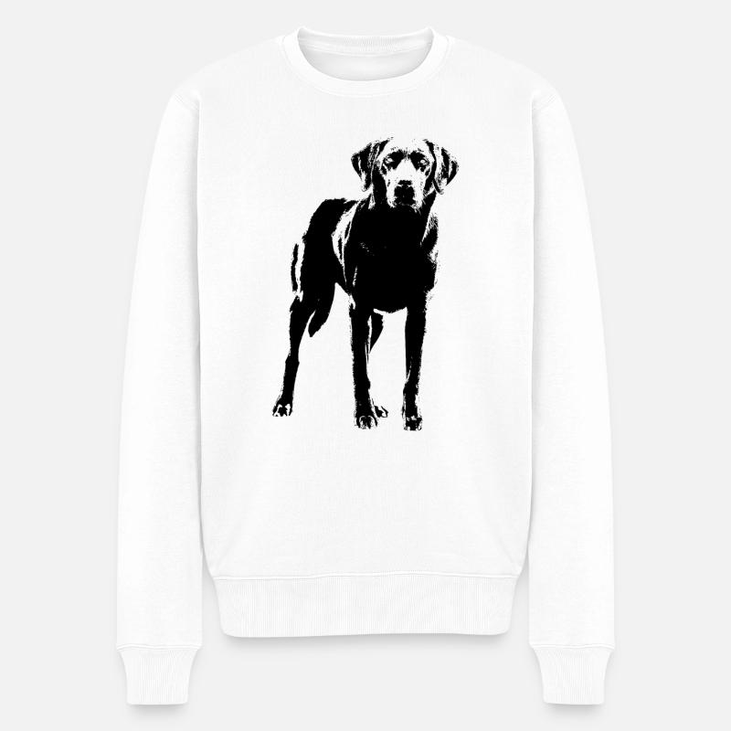 Labrador - Männer Premium Bio Pullover - Weiß
