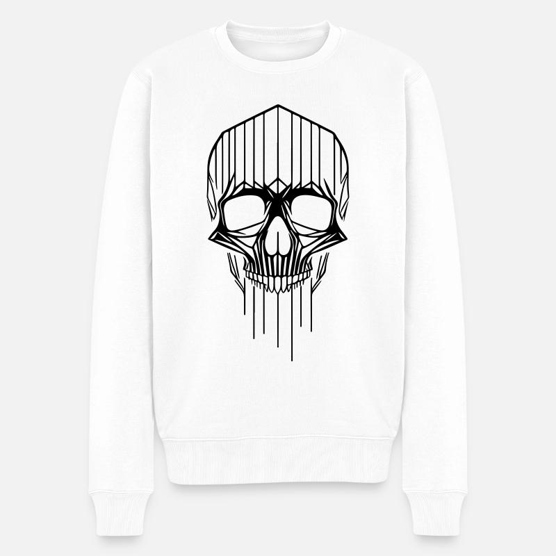 Crâne de squelette - Pull Premium bio Homme - blanc