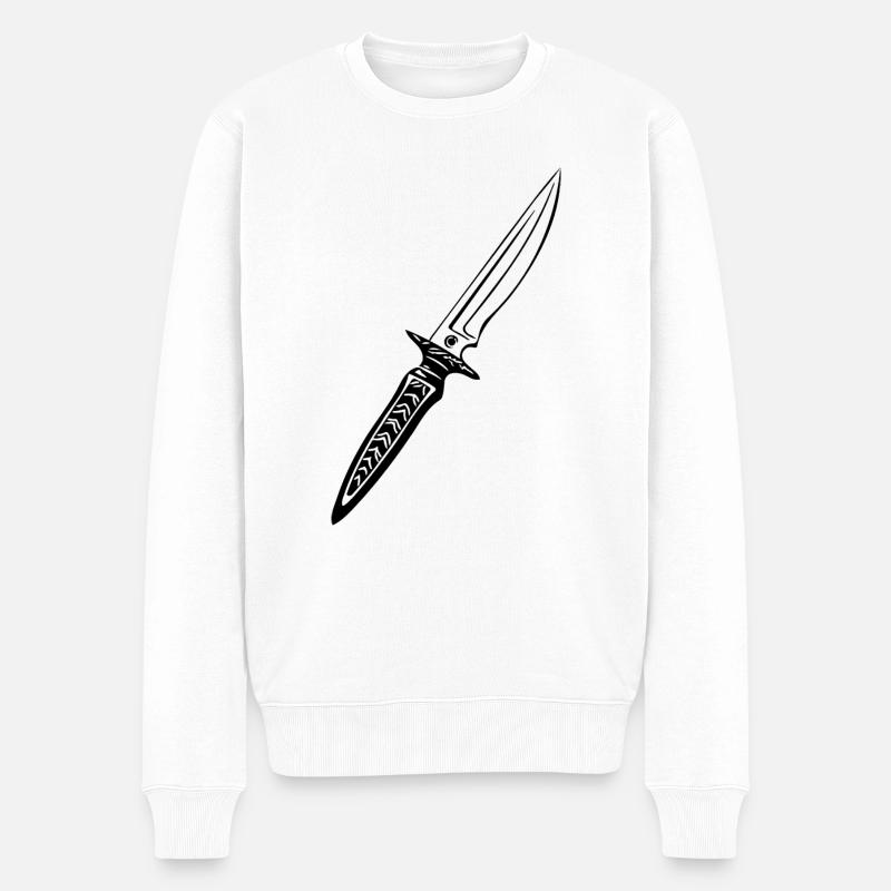 Knife Cutler Knife Lover - Pull Premium bio Homme - blanc