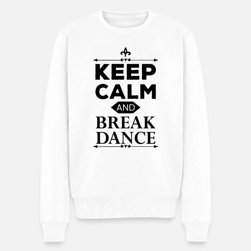 Dancing Dance Music - Männer Premium Bio Pullover - Weiß