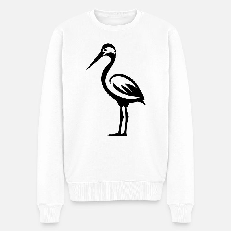 Simple petite cigogne - Pull Premium bio Homme - blanc