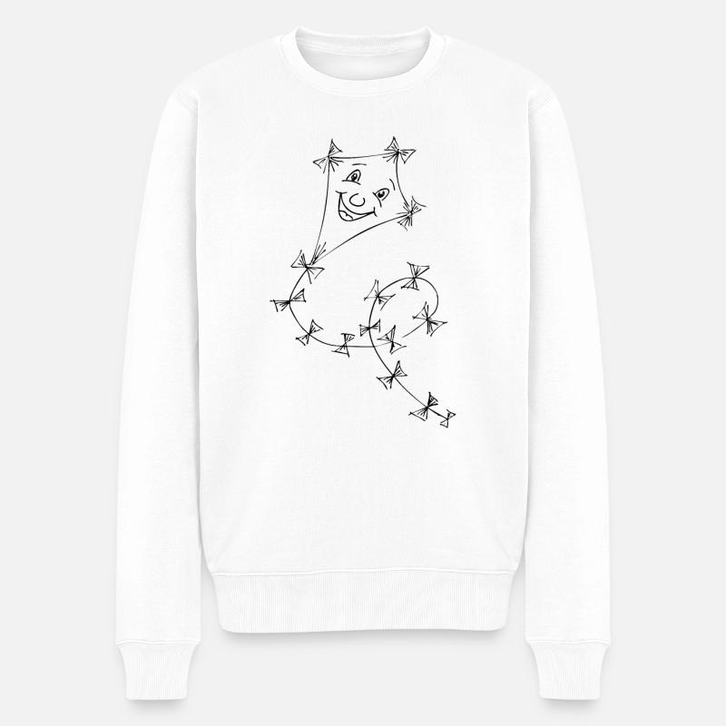 Tag des Drachensteigens - Männer Premium Bio Pullover - Weiß