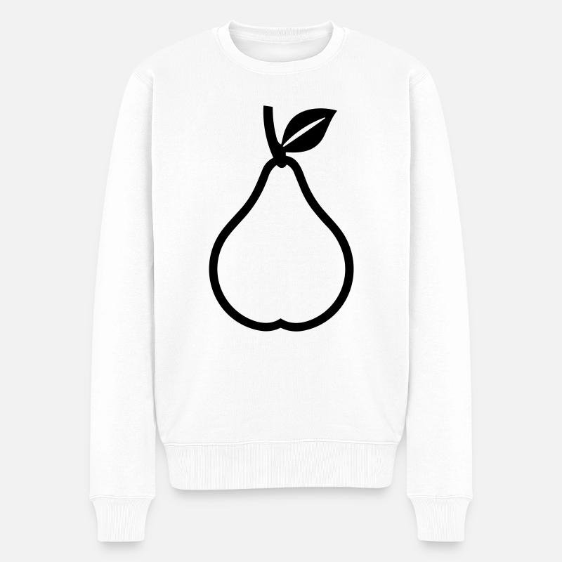 Birne - Männer Premium Bio Pullover - Weiß