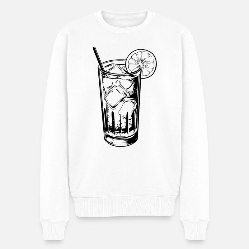 Limonade Drink - Männer Premium Bio Pullover - Weiß