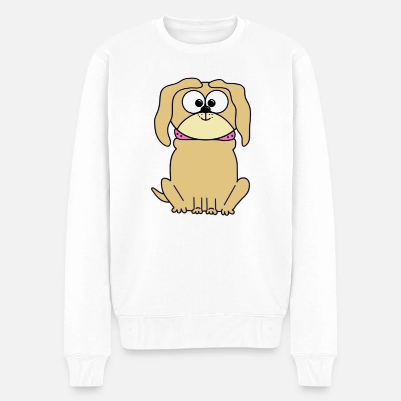 Glotzi - Männer Premium Bio Pullover - Weiß