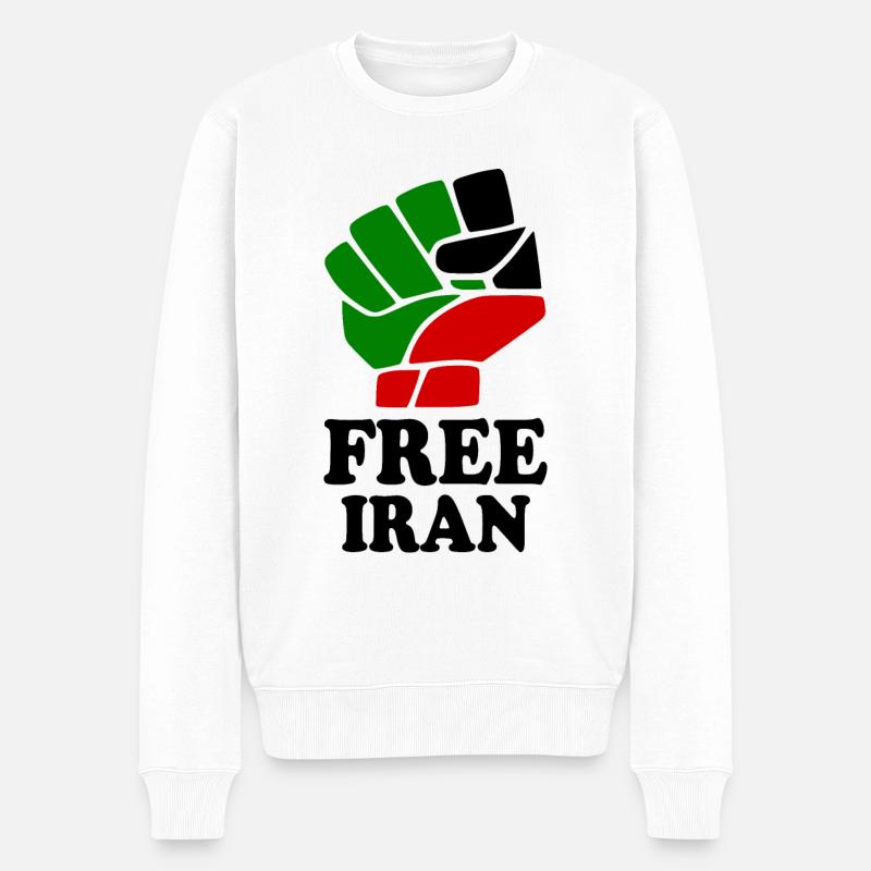 Free iran - Pull Premium bio Homme - blanc