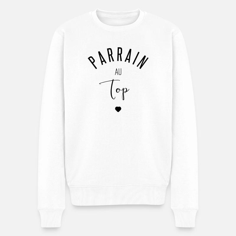 PARRAIN AU TOP - Pull Premium bio Homme - blanc