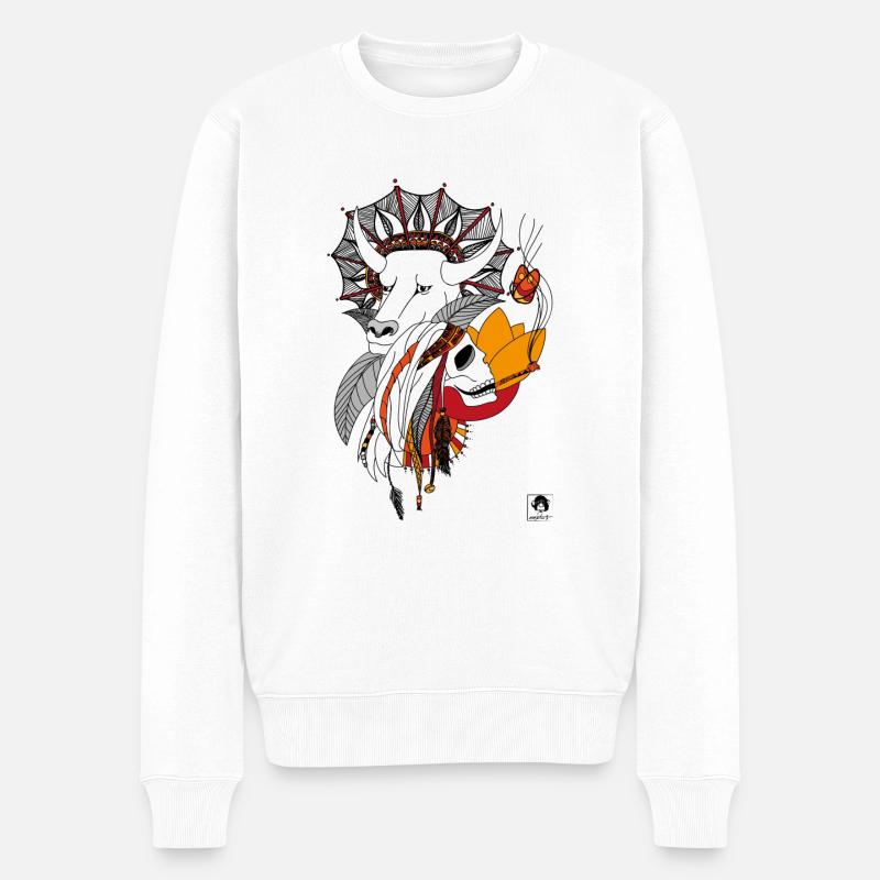 AMSUD - Männer Premium Bio Pullover - Weiß