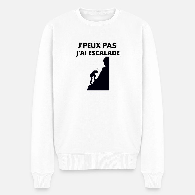 Je peux pas j'ai escalade - Pull Premium bio Homme - blanc
