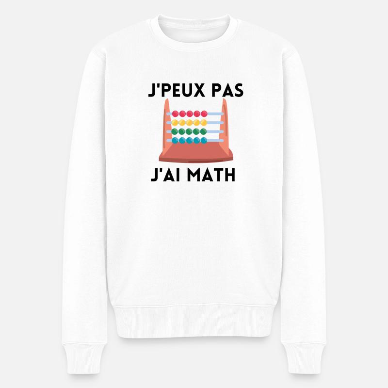 je peux pas j'ai maths - Pull Premium bio Homme - blanc